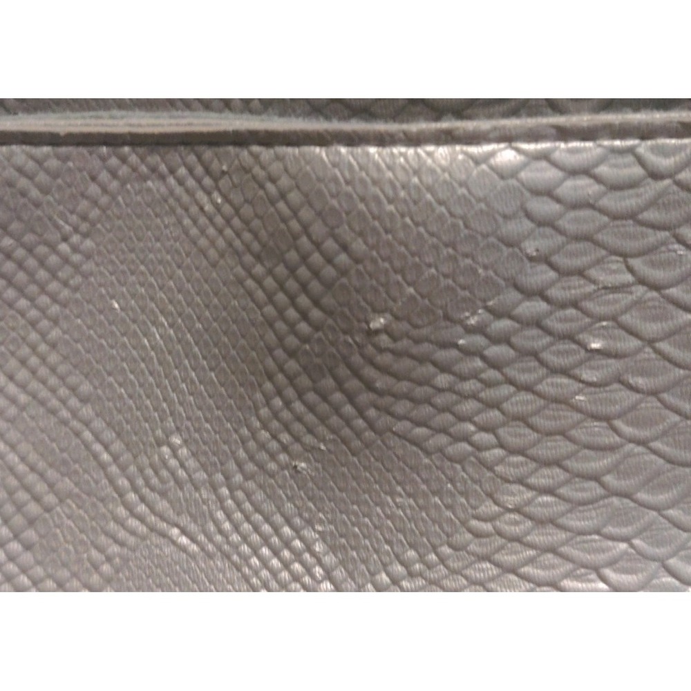Bath & Body Works Large Silver Faux Leather Snakeskin Texture Tote Bag Purse - Picture 4 of 11